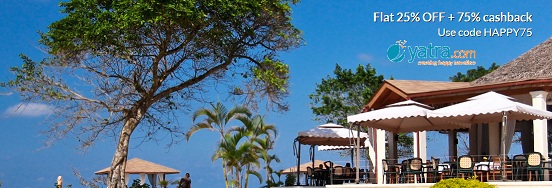 India Desire : Yatra Hotel Booking Offer : Flat 25% Off + Extra 75% Cashback On Domestic Hotels [HAPPY75]